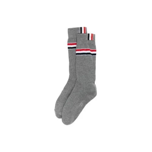 THOM BROWNE 1 Pack Gray Men's Mid Shin Socks THOM BROWNE 1 Пачка Серые Мужские Носки до Икры Mid