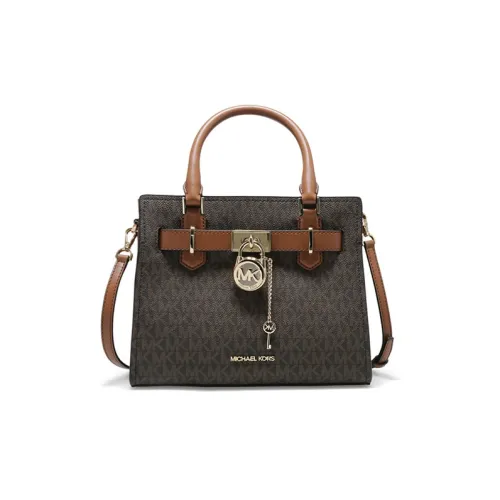 MICHAEL KORS Сумка через плечо из коровьей кожи с искусственной кожей маленькая женская темно-коричневая