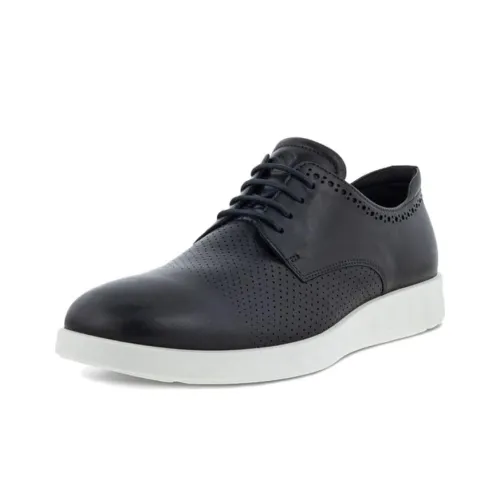 Ecco Повседневные кожаные туфли Low Top Черные Мужские