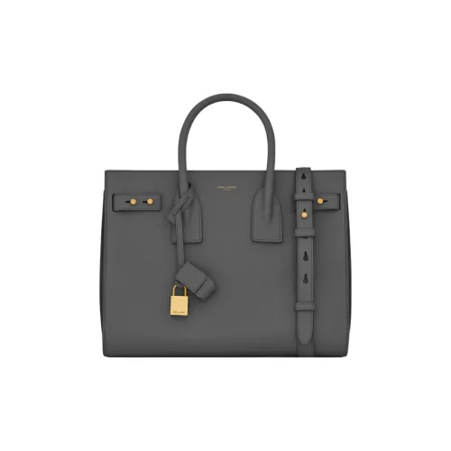 SAINT LAURENT SAC DE JOUR Сумка из коровьей кожи Маленькая Женская Серого цвета