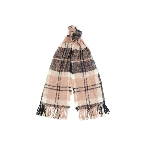 Barbour Полиэфирный трикотаж Шарфы Розовый/черный Женские