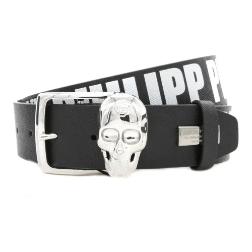 PHILIPP PLEIN Ремни из коровьей кожи, черные, мужские