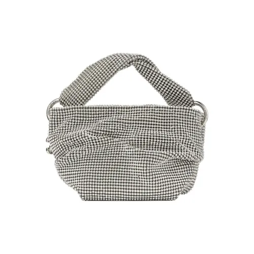 Jimmy Choo Сатин Кристальный Сетка Ткань Сумка Обычный Women's Silver