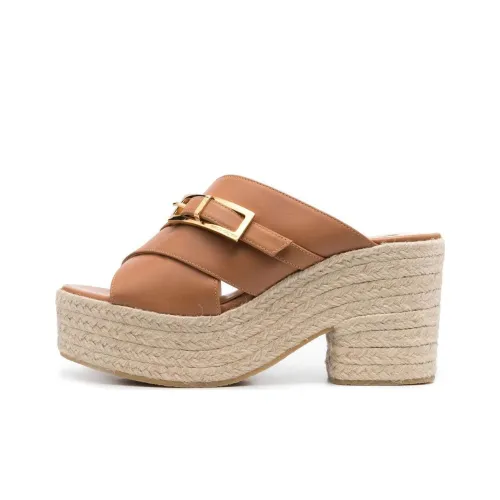 SERGIO ROSSI Резина Slide Женские Коричневые