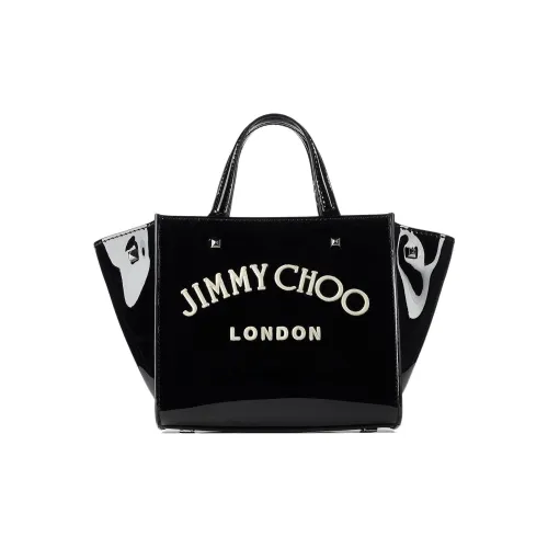 Jimmy Choo Лакированная кожа Тоут Сумка Сумка для покупок Сумка Маленькая Женская Черная