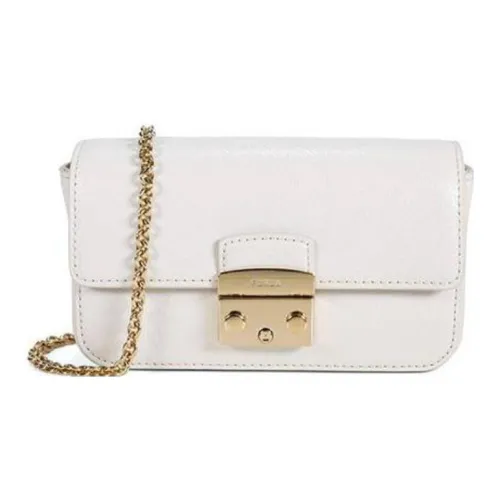 Furla Metropolis Collection Коровья кожа Сумка через плечо Маленькая Женская Белая