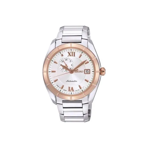 SEIKO Presage Series Автоматический Механический Механизм Нержавеющая Сталь Ремешок Часы Мужские Белый Циферблат