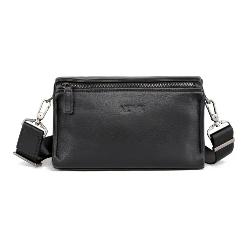 NOMK Натуральная кожа верх крупнозернистая текстура коровья кожа курьерская сумка сумка через плечо средний размер унисекс черный