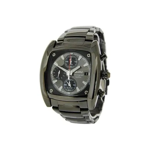 SEIKO Chronograph Series Кварцевый механизм Часы Мужские Черный циферблат