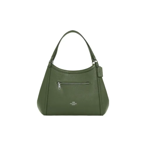 COACH Kristy Пескоструйная кожа Плечевая сумка Сумка через плечо Сумка для рук Женская Оливково-зеленая