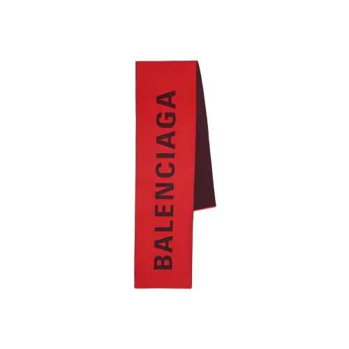 Шарфы Balenciaga Wool Knit, красный, мужской