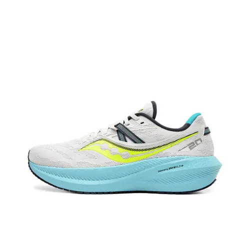 Saucony Triumph Victory 20 Беговые кроссовки Низкий топ Серый Желтый Унисекс