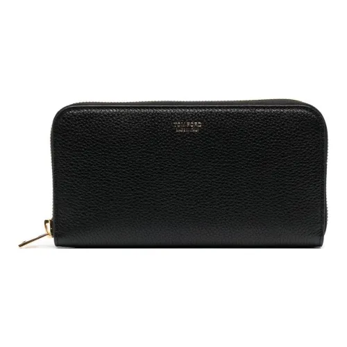 TOM FORD Держатель для карт из телячьей кожи кошелек мужской черный