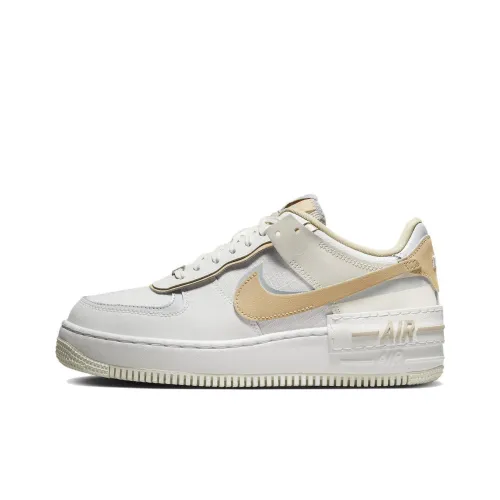 Nike Air FORCE 1 Shadow Slip-on Резистентные амортизаторы Низкий топ Скейтбординг Кроссовки Женские Белые Розовое золото