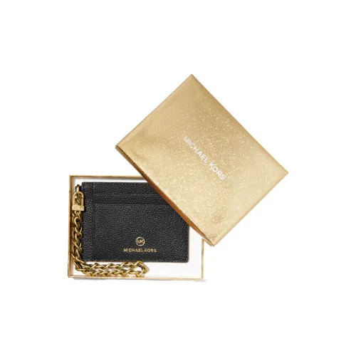 MICHAEL KORS Кожа Держатель для визиток Кошелек Картхолдер Маленький Женский Черный