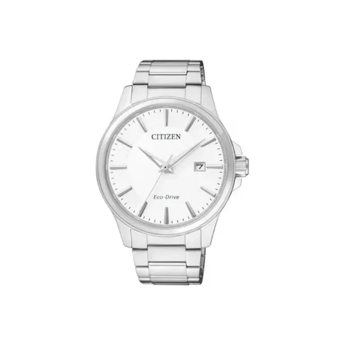 CITIZEN Светильник Кварцевый механизм Нержавеющая сталь Ремешок Часы 40 мм Мужские часы Белый циферблат