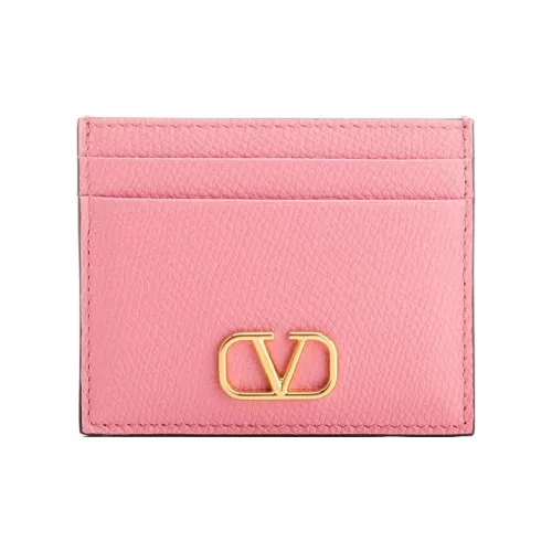 Valentino Телячья кожа Держатель для карт кошелек Женские Розовый