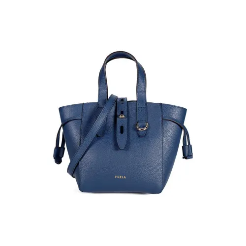 Furla Net Collection Коровья кожа Тоут Сумка Сумка для покупок Сумка через плечо Сумка Мини Женская Морской синий