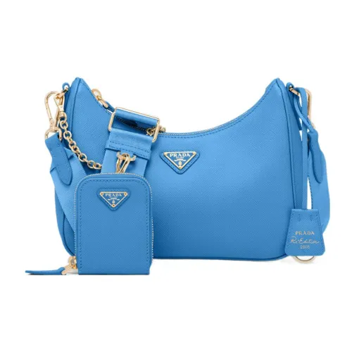 PRADA RE Edition Saffiano Кожа 3 в 1 Сумка через плечо Сумка на плечо Женская Синяя