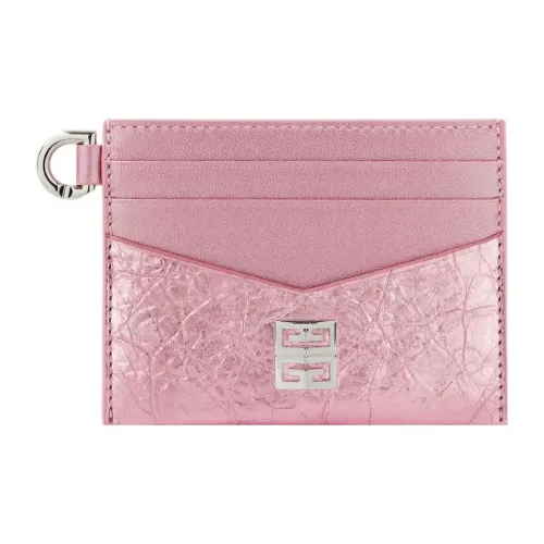 Givenchy Ламинированная кожа держатель для карт женский розовый