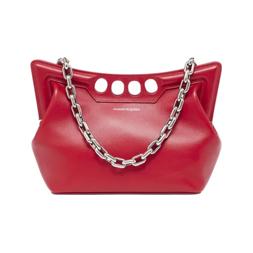 Alexander McQueen Телячья кожа Сумка через плечо Женская Красная