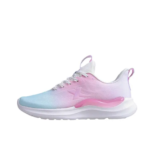 XTEP Cloud DC противоскользящие устойчивые к истиранию дышащие низкие кеды для бега женские розовые синие