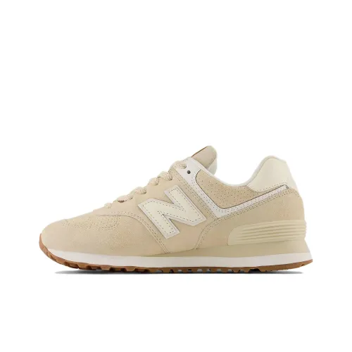 New Balance NB 574 Амортизирующие низкие беговые кроссовки с противоскользящим эффектом женские бежевые