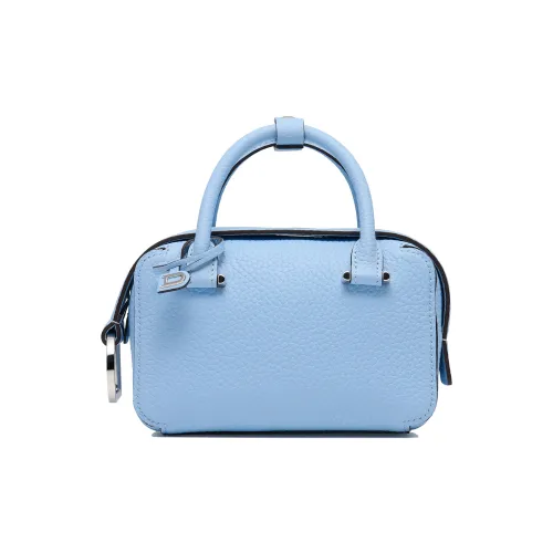 Delvau Cool Bo Taurillon Мягкий с рельефом Мягкая Телячья кожа Сумка через плечо Сумка Extra Mini Женская Синяя