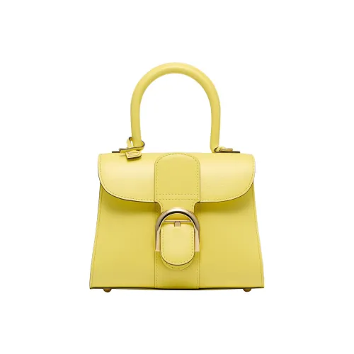 Delvau Brillant Телячья кожа Сумка через плечо Сумка Мини Женская Желтая