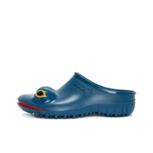 Wellipets x JW Anderson Резиновая подошва Тихий Слипоны Унисекс Синий Лягушка Обувь