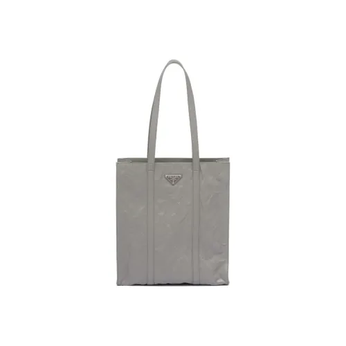 PRADA Мягкий Овца Кожа Тоут Сумка Сумка для покупок Сумка Маленькая Женская Серого цвета