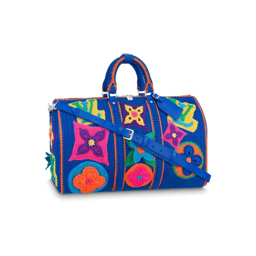 LOUIS VUITTON Keepall Ткань с коровьей кожей комбинированная сумка через плечо сумка мужская многоцветная