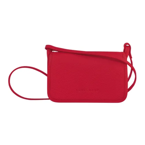 LONGCHAMP Le Foulonné Коровья кожа Сумка через плечо Кошелек Женские Страстная любовь Красный