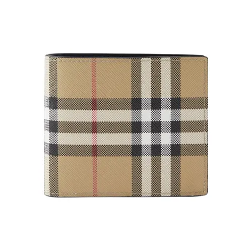 Burberry Кожа Кожаный Холдер для Карт Кошелек для Монет Мужской Бежевый Кошелек