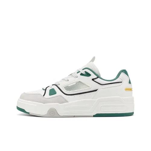 XTEP Reverse Slip-on Resistant к истиранию Низкий топ Скейтборд Кроссовки Мужские Белый Зеленый