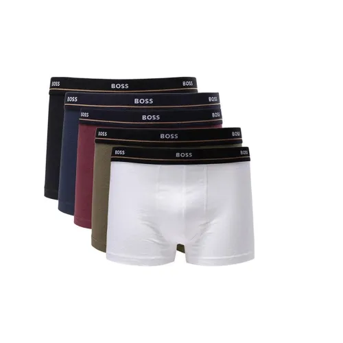 Hugo Boss 5 пар белых + оливково-зеленый + коричнево-красный + синий + черный мужские брюки с стрелкой