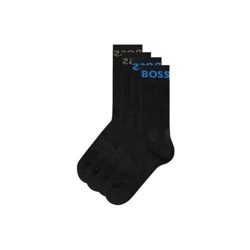Hugo Boss 2 пачки черных мужских носков до колена