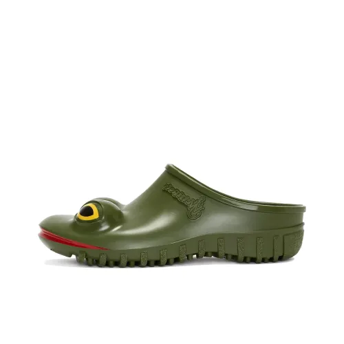 Wellipets x JW Anderson Тихий Домашний Slippers Унисекс Зеленая Лягушка Обувь