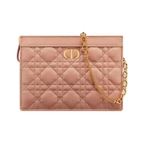 DIOR Caro Коровья кожа Одно плечо Через плечо Клатч Женский Розовый