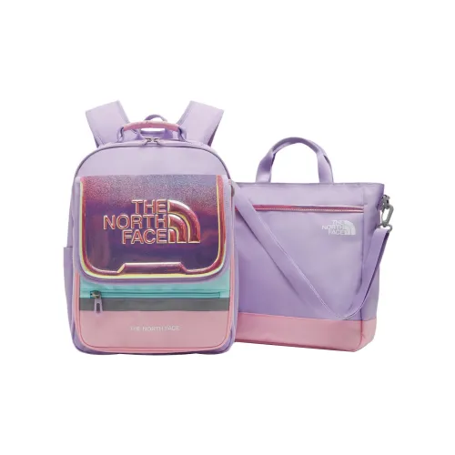 THE NORTH FACE Переработанный полиэстер рюкзак Combo Set женский розовый фиолетовый