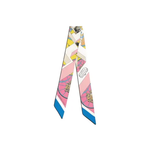 HERMES Шелковые шарфы Белый Унисекс