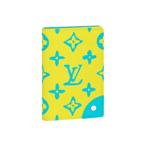 LOUIS VUITTON Pocket Organizer Покрытый холст с коровья кожа цветовая комбинация кошелек мужской желтый