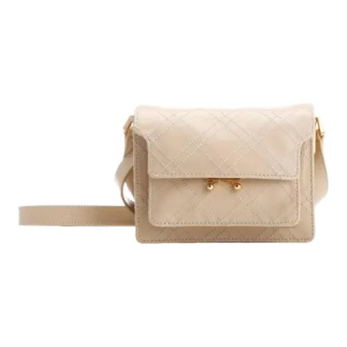 MARNI Основная часть с рельефом телячья кожа сумка через плечо сумка на плечо женская коричневый