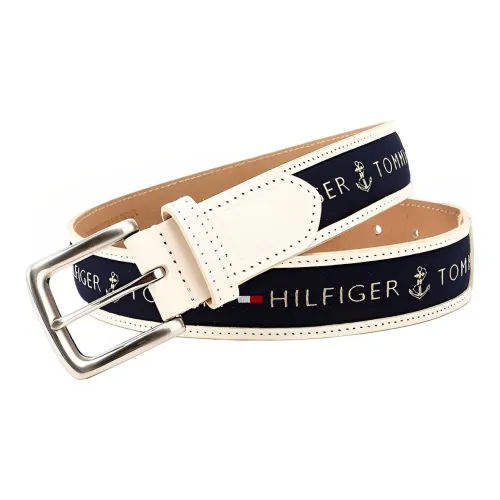 Tommy Hilfiger Кожаные ремни Черный/Белый Мужской