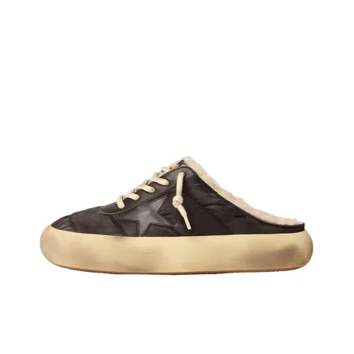 Golden Goose Супер Звезда Sabot Стильные Скейтбординги Мужской Черный Эффект Потертости