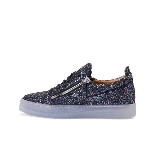 Giuseppe Zanotti GZ Gail Блестящий розовый Низкий топ Стильные Скейтбординги Женские Черный