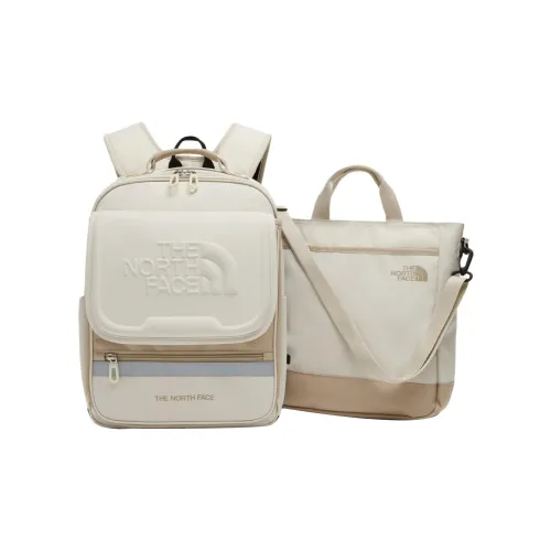 THE NORTH FACE Переработанный материал Рюкзак Combo Set Мужской Белый и Коричневый