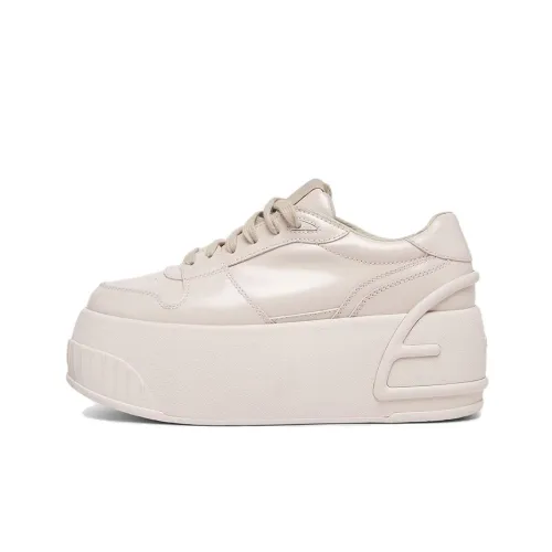 FENDI Низкий Топ Стильный Скейтбординг Женские Бежевый