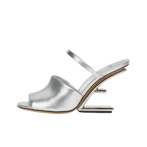 Fendi First Слипоны Женские Серебряные