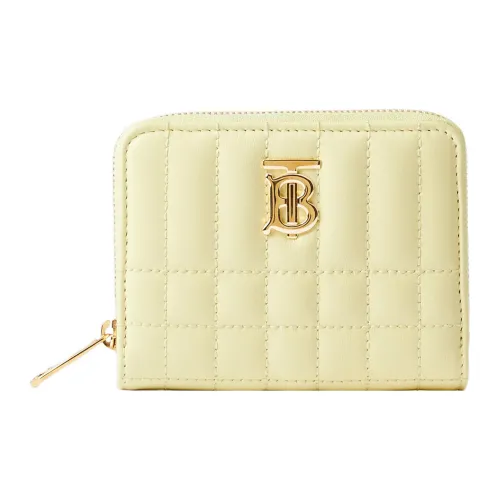 Burberry Quilted кожаный кошелек женский светло-желтый